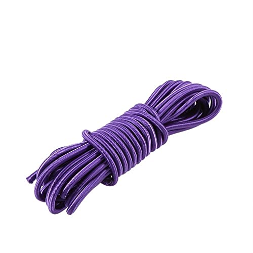 BFVAKBKYT Kajak Paddel Leine, 5 Meter 4mm / 5mm Kajak Boot Elastische Bungee-Seil Seil Leine Paddel Leine Elastische Sicherheit Bungee-Seil Stange for Kajak Boot Caravans Kajak Paddel(Purple,5mm)