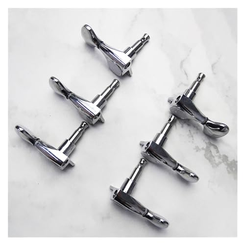 Strings Tuning Pegs Mechaniken Für Gitarre Stimmgeräte für Akustikgitarren, Stimmgeräte für Volksgitarren, Stimmgeräte, Stimmknöpfe, vollständig geschlossene Knöpfe (Color : Silver)