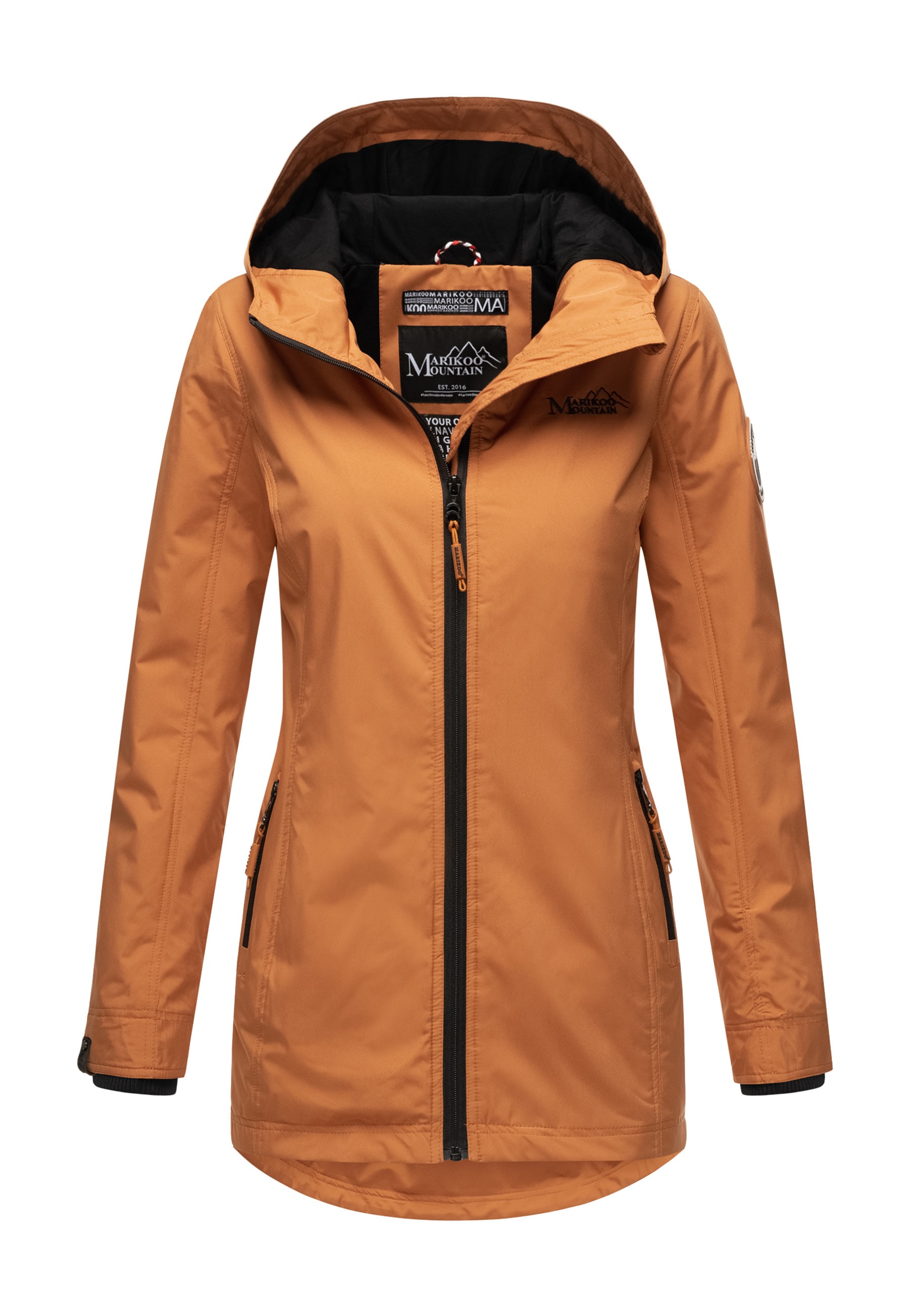 Marikoo Outdoorjacke "Honigbeere", sportliche Übergangsjacke mit Kapuze