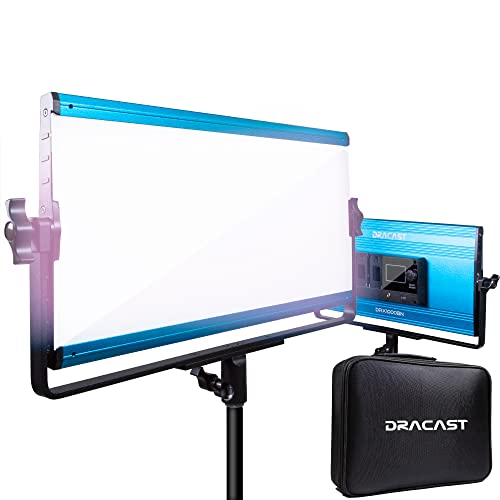 Dracast X Series LED1000 - Bi-Color 3200K - 5600K LED Panel Videoleuchte | App Steuerung | Dimmbar 0-100% | CRI & TLCI 96+ | Dual NP-F Akku | inkl. Tasche | Fotostudio | Video Beleuchtung