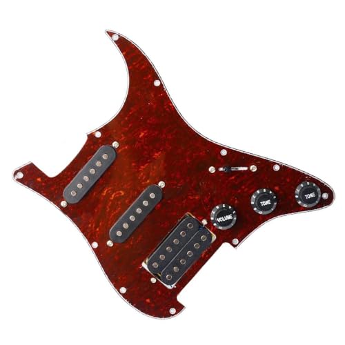 Standard-Pickguard-Tonabnehmer Professionelle Schlagbrett-Tonabnehmer für E-Gitarre, SSH-geladene, vorverdrahtete Schlagplattenbaugruppe (Color : 6)