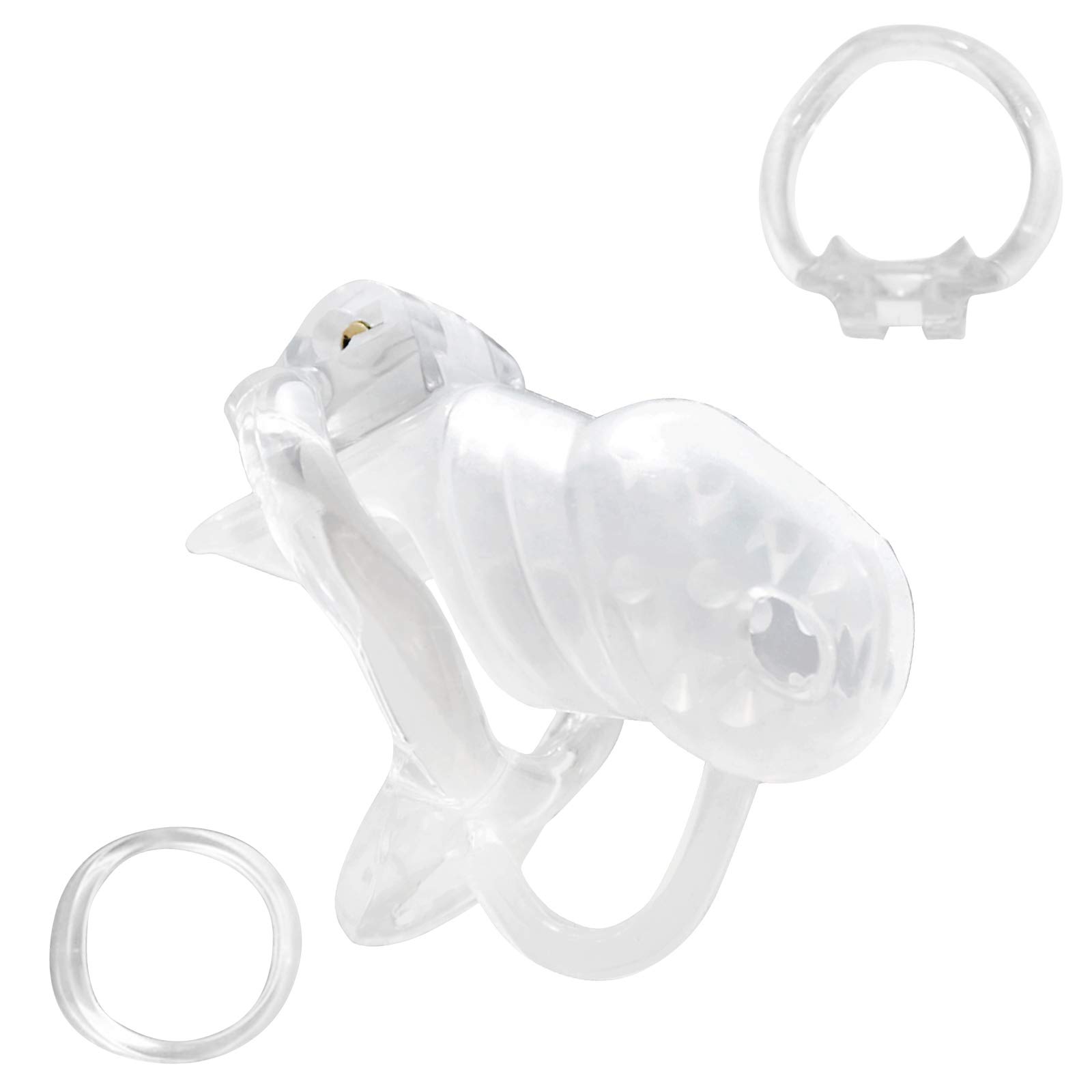 Male Chastity Device Silicone Cage Dildo Rings Virginity Lock Fetish BDSM Adult Masturbating Sex Toys for Men