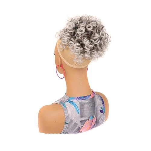 Haarteil Haargummi Haarteil „Messy Bun“ for Frauen, elastischer Kordelzug, locker gewellte, lockige Haarknoten, synthetische Pferdeschwanz-Haarverlängerungen for den täglichen Gebrauch Haarverlängerun