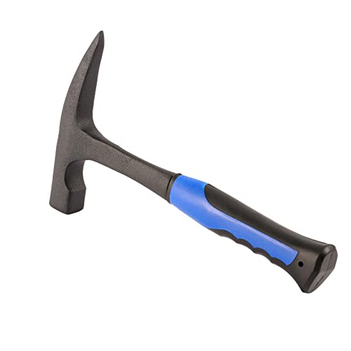 KEILEOHO 907 g Matt Rock Pick Hammer mit rutschfestem Griff, 30 cm Geologen Hammer aus Stahl, gesenkgeschmiedeter Mauerwerkshammer mit mattierterk