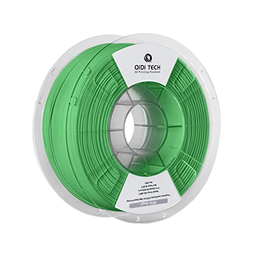 QIDI TECH PETG-Tough 3D Drucker Filament, Zähigkeit PETG Filament 1.75mm, 3D Druck Filament 1kg Spule (2.2lbs), Geeignet für Hochgeschwindigkeitsdruck, Passen die meisten FDM 3D Drucker, Grün