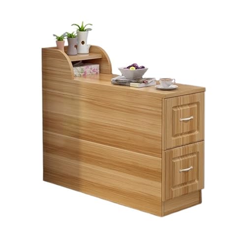 FUHAI-666 Sofa-Seitenschrank, Beistelltisch, leichter, luxuriöser skandinavischer Schlitzarmlehnenschrank mit Tür, Lagerschrank, multifunktionaler kleiner, schmaler Couchtisch, Ecktisch(90x25x60cm,C)