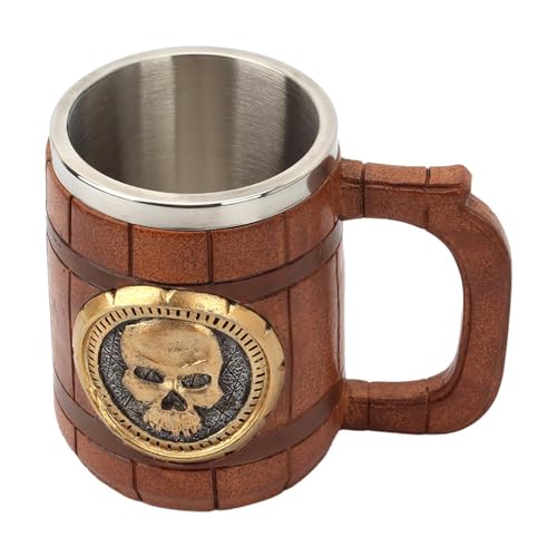 Nbhuiakl Trinkbecher, Totenkopf, mittelalterliche Piraten, Tankards mit Schädel, Totenkopf, Cocktail-Tassen