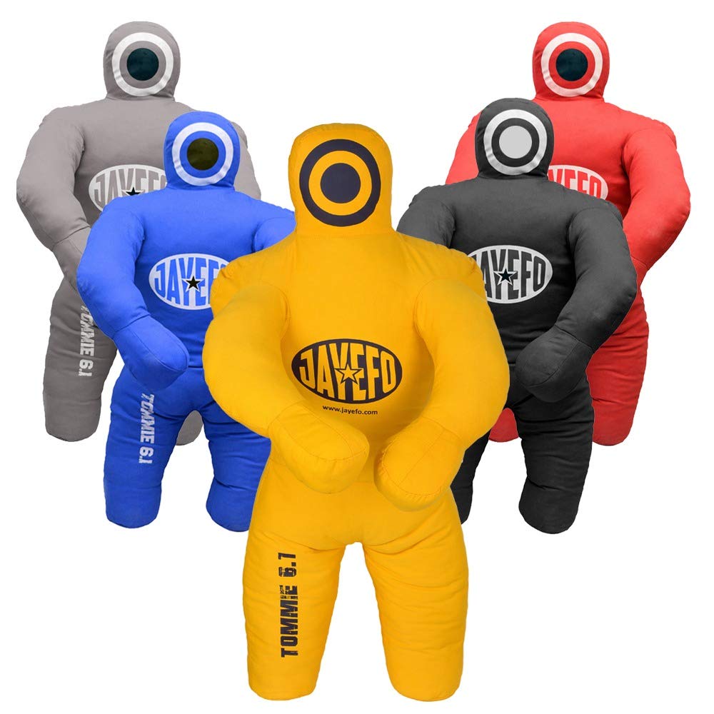 Jayefo Sports Kids Grappling Dummy - Kinder Boxsack für Boxen, Kickboxen, MMA, Muay Thai, Kampfsport, Karate Training, Jiu Jitsu Schnuller für Punchboxen Kinder & Kinder | Gelb