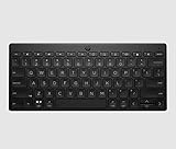 HP 350 kabellose und Bluetooth-Tastatur, Anschluss mehrerer Geräte, QWERTY, italienisches Layout, Emoji, kompatibel mit Windows, Android, Chrome OS, MacOS, iPadOS, Schwarz