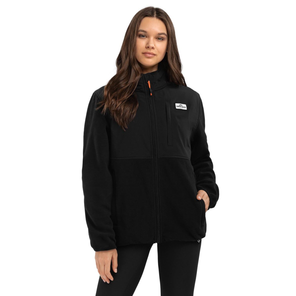 SIROKO - Fleecejacke mit Reißverschluss - Panel-Ripstop - für Damen Vevey-W - M - Schwarz