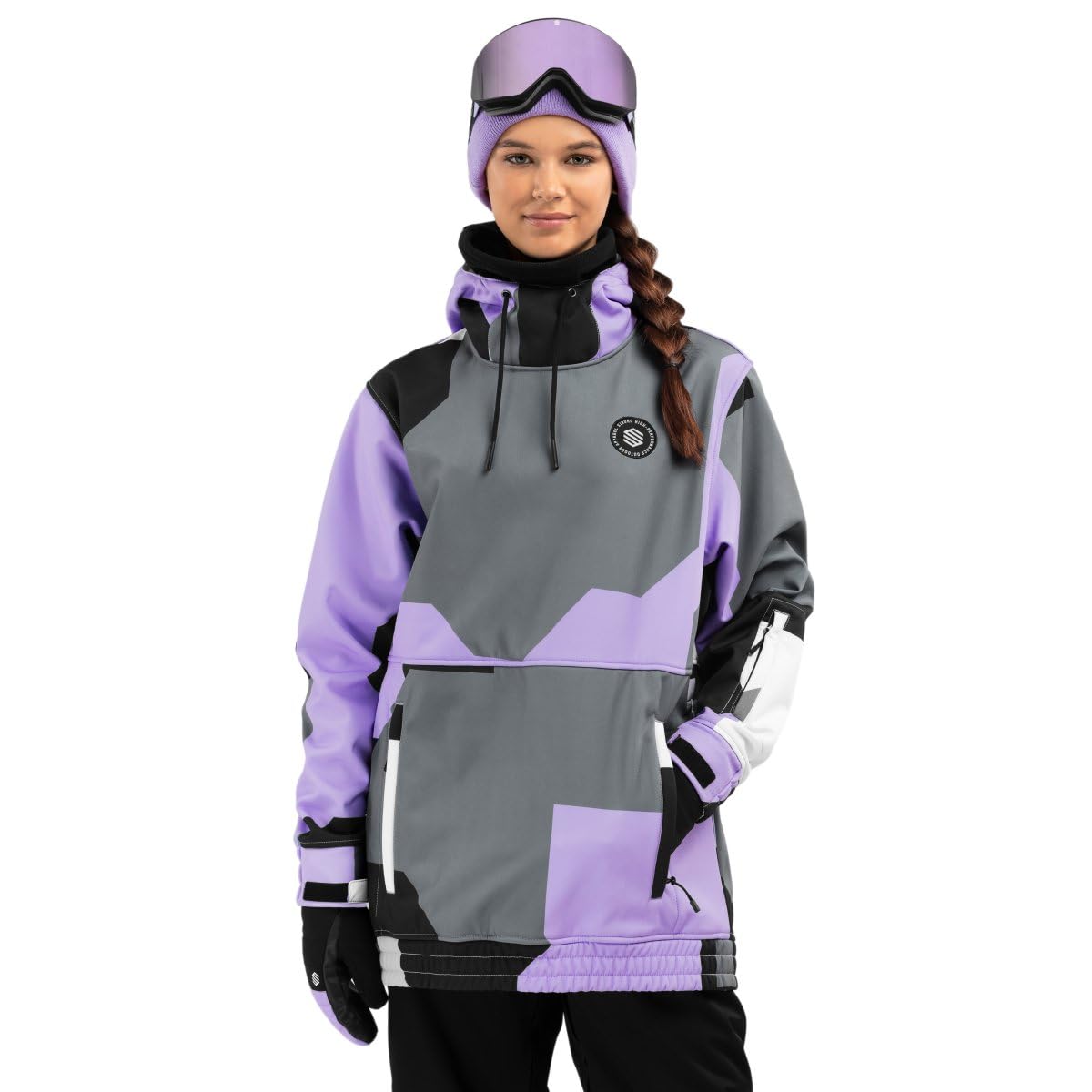 SIROKO - Snowboardjacke für Damen W1-W Tignes - S - Lavendel/Schwarz