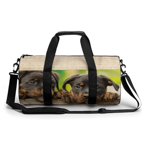 Niedlicher Hund Sport Duffel Bag Sporttasche Reisetasche Handgepäck Tasche Schwimmtasche Weekender Bag 45x23x23cm