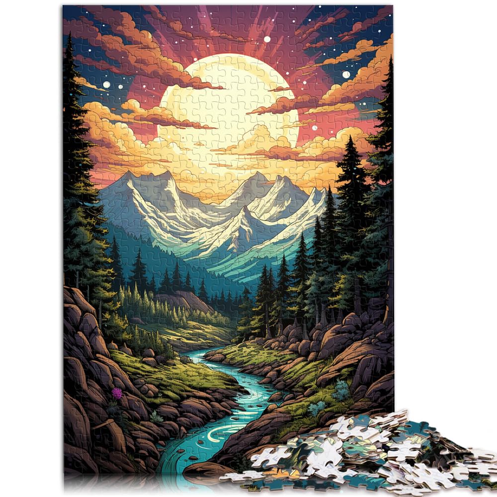 Puzzlespiel, farbenfroh, die Rocky Mountains, 1000 Teile, für Erwachsene, Holzpuzzle, jedes Teil ist einzigartig – anspruchsvolles, unterhaltsames Familienspiel, 1000 Teile (50 x 75 cm)