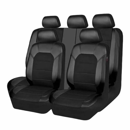 Auto-Sitzbezug Für Renault Grand-Kangoo Espace 2015-2023+, 9PCS Auto Leder Autositz Sitzschoner Wasserdicht Bequem Innenraum Zubehör,A/9pcs Set Black