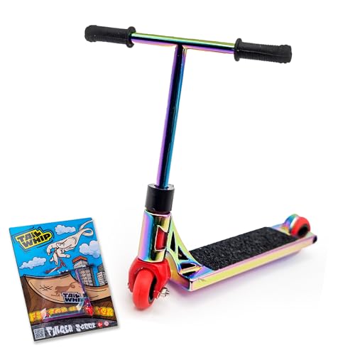 TAIL WHIP Finger Scooter aus Metalllegierung für Schwindelerregende Tricks, Mini Roller Spielzeug, Stunt Fingerboard Tech Scoot, Fördert Handmotorik (Multicolor)