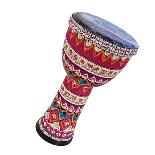 8 Zoll Leichtes Afrikanisches Schlagzeug-Tamburin-Instrument Aus PVC Für Anfänger Mit Riemen Djembe Für Anfänger (Color : D)