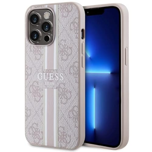 GUESS GUHMP13LP4RPSP Hülle für iPhone 13 Pro / 13 6,1" Rosa hardcase 4G Printed Stripes