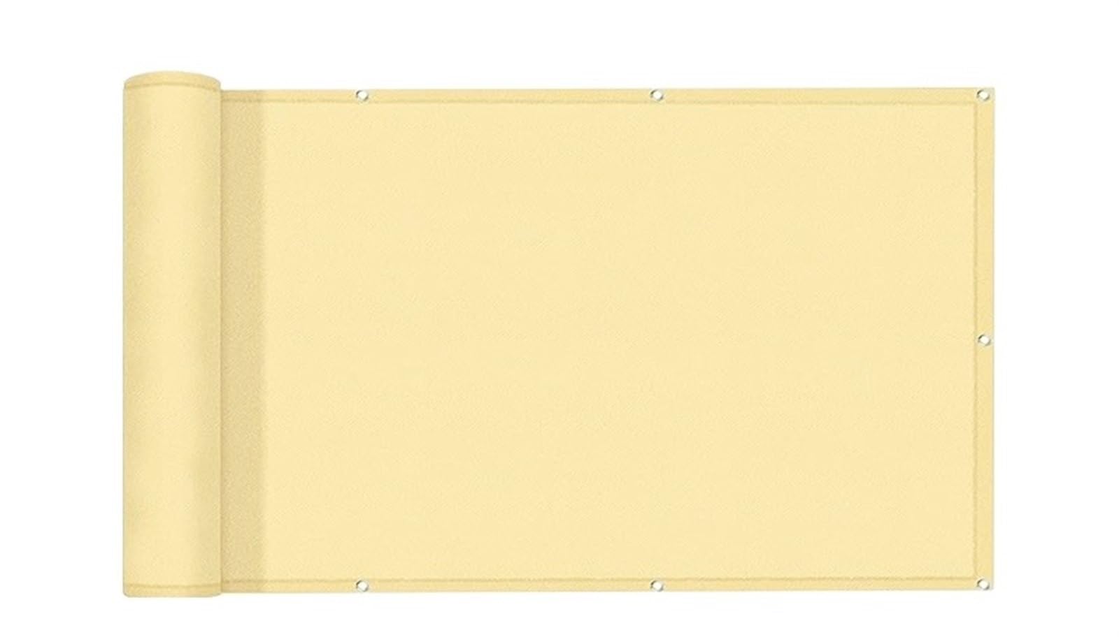 AMEEDA Balkon Sichtschutz Wasserdichter Zaun, Segel, Balkongeländer, Sichtschutz, regenfest, UV-beständig, for Terrasse, Windschutz, Stoff, Sonnenschutz, Schattentuch(Beige - 50CM,1x8m)