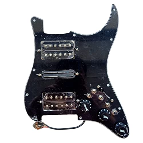 Geladenes Gitarren-Pickguard Black Guitar Pickguard. HSH. Alnico 5 Humbucker Pickups Gitarre Kabelbaum 7 Way 4 Push-Pull-Wandler für NS Gitarre