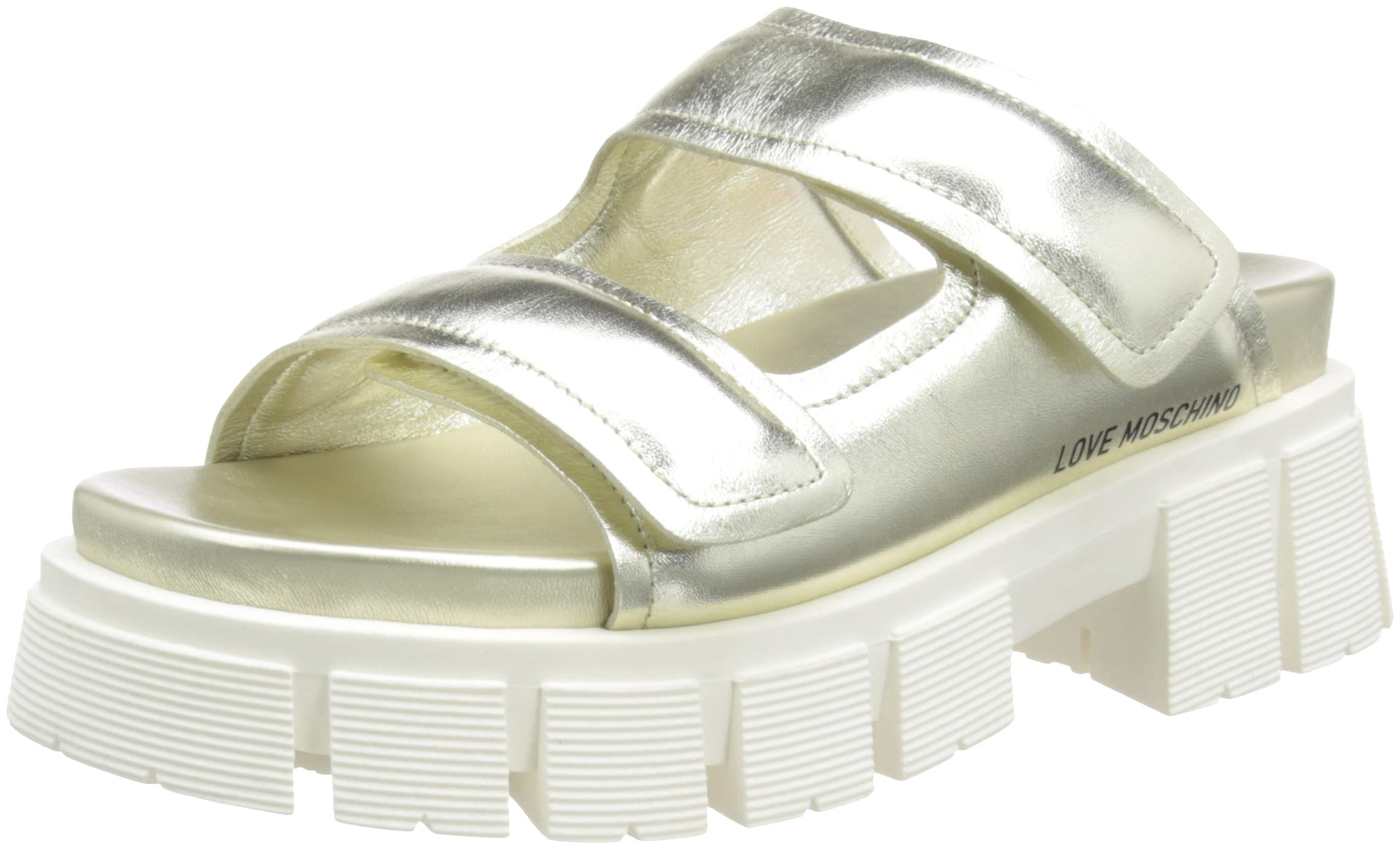 Love Moschino Damen Sandale, grau, 35 EU