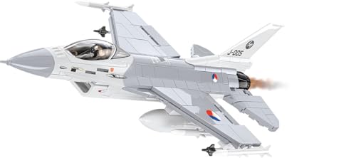 COBI Armed Forces 5893 - F-16AM Fighting Falcon, Mehrzweckflugzeug, Bausatz mit Sockel 1:48, 500 Bauteile