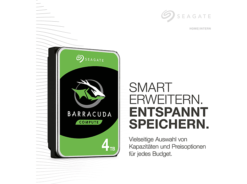 SEAGATE Barracuda, 4 TB, HDD, 3,5 Zoll, intern