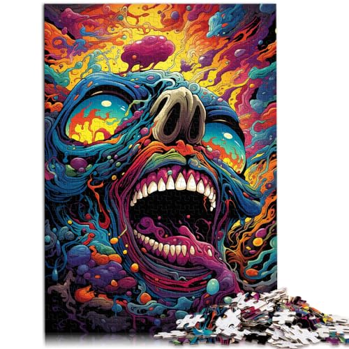 Puzzlespiel Bunte Psychedelie Psychedelischer Wunder, 1000 große Teile, Puzzle für Erwachsene, Holzpuzzle, Geschenk zum Geburtstag, 1000 Teile (50 x 75 cm)