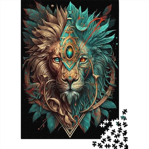 Native Lion Fun Puzzle für Erwachsene 1000 Teile 1000 Teile Puzzle für Erwachsene Puzzles für Erwachsene Lernspiel Herausforderungsspielzeug 75x50cm