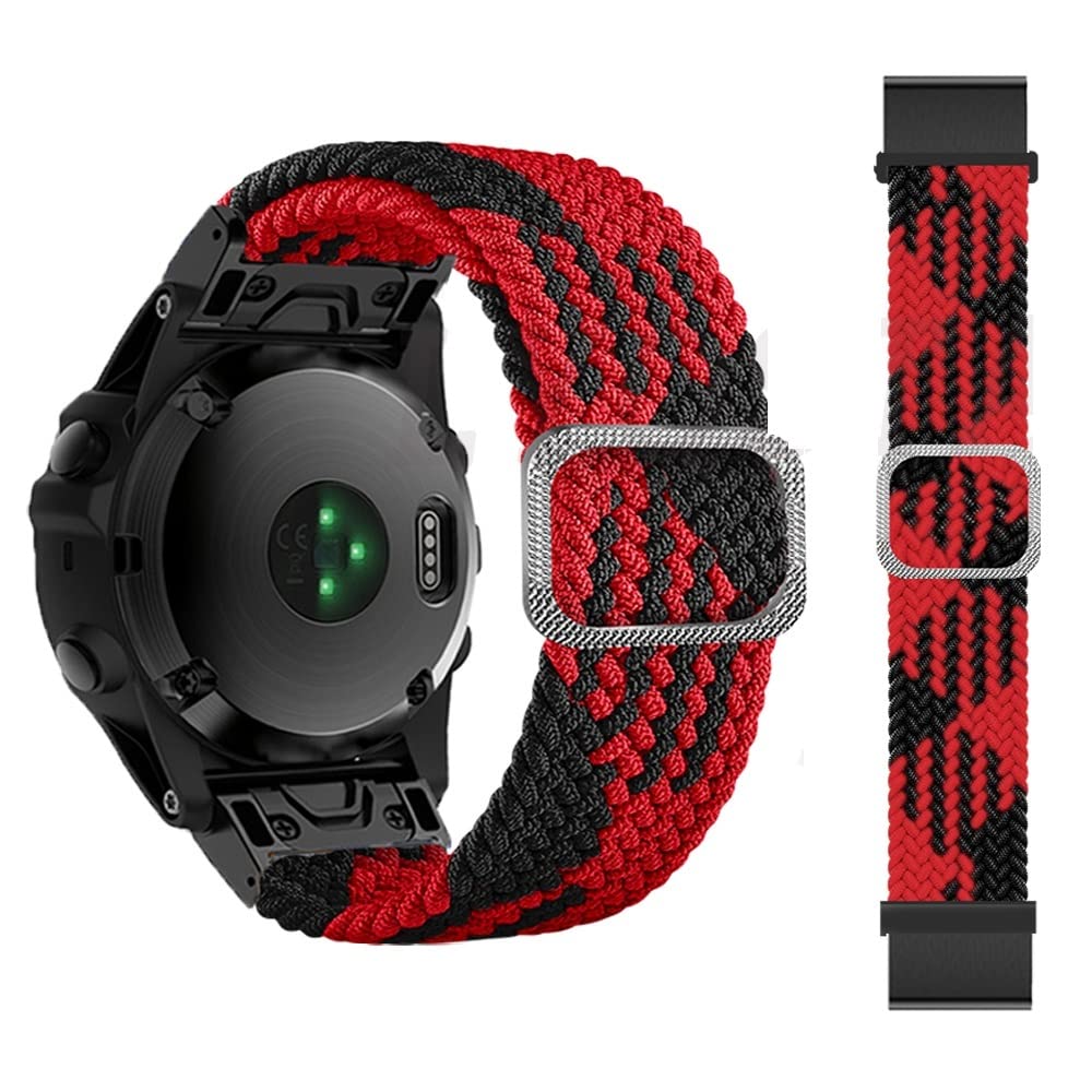 OPKDE Loop Nylon-Uhrenarmband mit Schnellverschluss für Garmin Fenix 6 6X Pro 5X 5 Plus 3HR Fenix 7X 7 Forerunner 935 MK2 Uhrenarmband, 22mm Fenix 6 5 5Plus, Achat