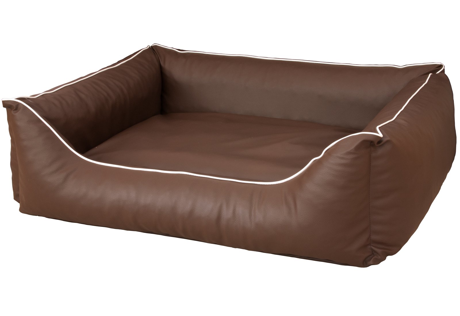 CopcoPet Rocco Orthopädisches Visco Hundebett Hundesofa Wendebett Kunstleder M ca. 80 x 60 cm Orthopädisch Braun