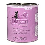 catz finefood N° 11 Lamm & Kaninchen Feinkost Katzenfutter nass, verfeinert mit Cranberries & Karotte, 6 x 800g Dosen