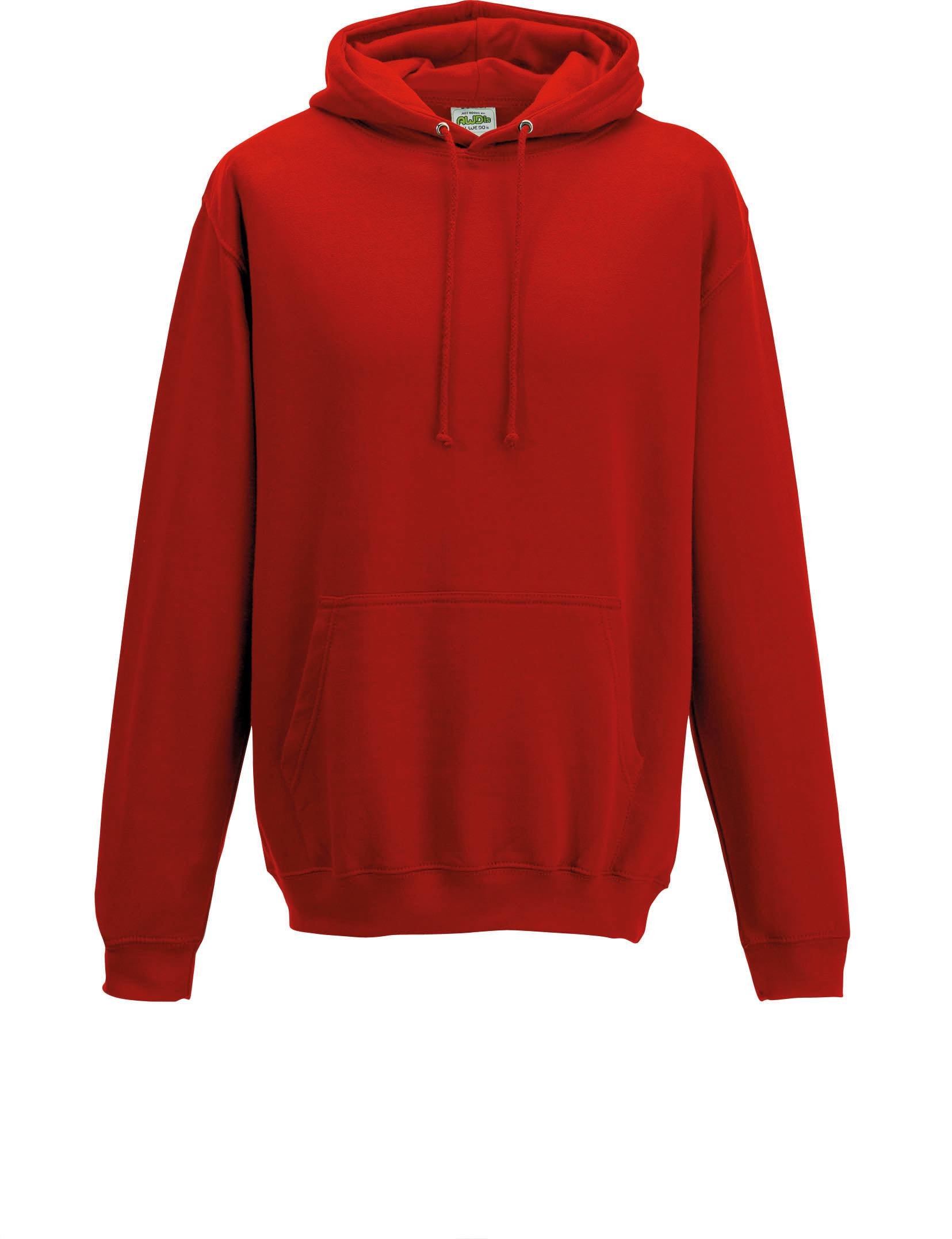 Just Hoods College Hoodie, Fire Red, XL