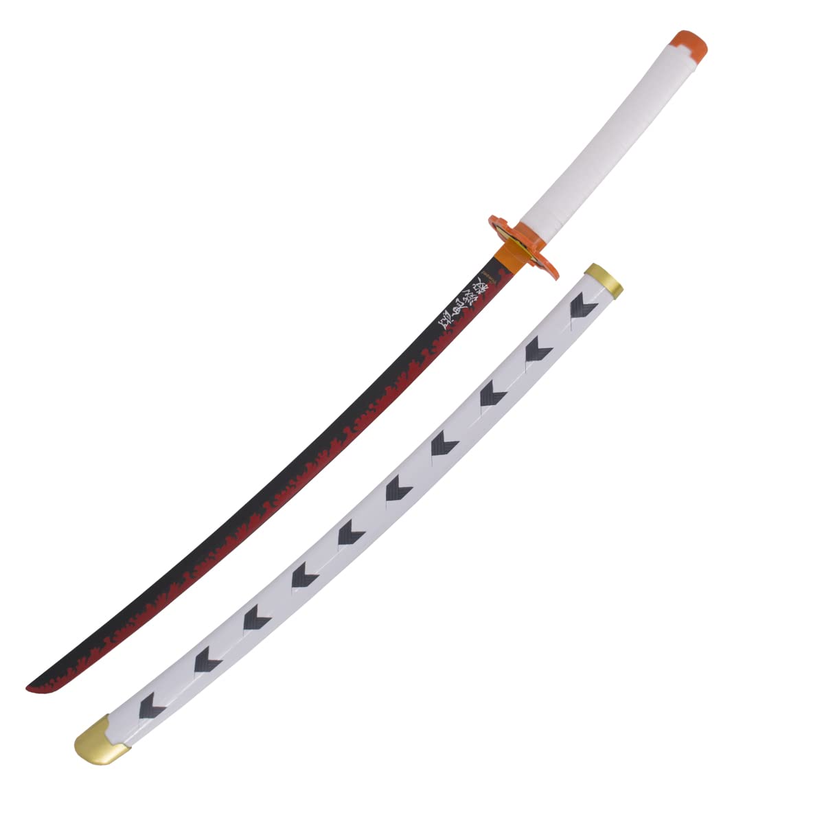 AMONT – Nachbildung des Japanischen Katana aus Bambus – Modell Rengoku Kyoujurou aus Holz – Serie Demon Slayer – 105 cm