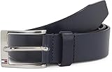 Tommy Hilfiger Herren Gürtel New Aly Belt Ledergürtel, Blau (Midnight), 100