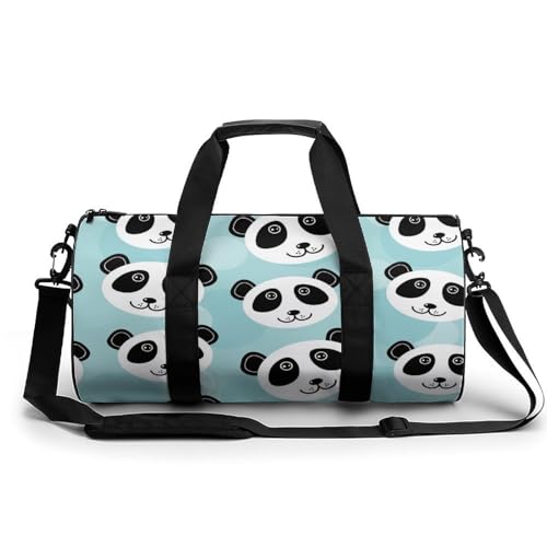 Cartoon-Panda Sport Duffel Bag Sporttasche Reisetasche Handgepäck Tasche Schwimmtasche Weekender Bag 45x23x23cm