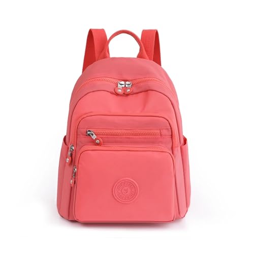 NICHANGHUA Frauen Rucksack Oxford Weibliche Einfachheit Rucksack Multi Tasche Und Große Kapazität Schule Tasche Dame Freizeit Reise Rucksack (Color : Orange)