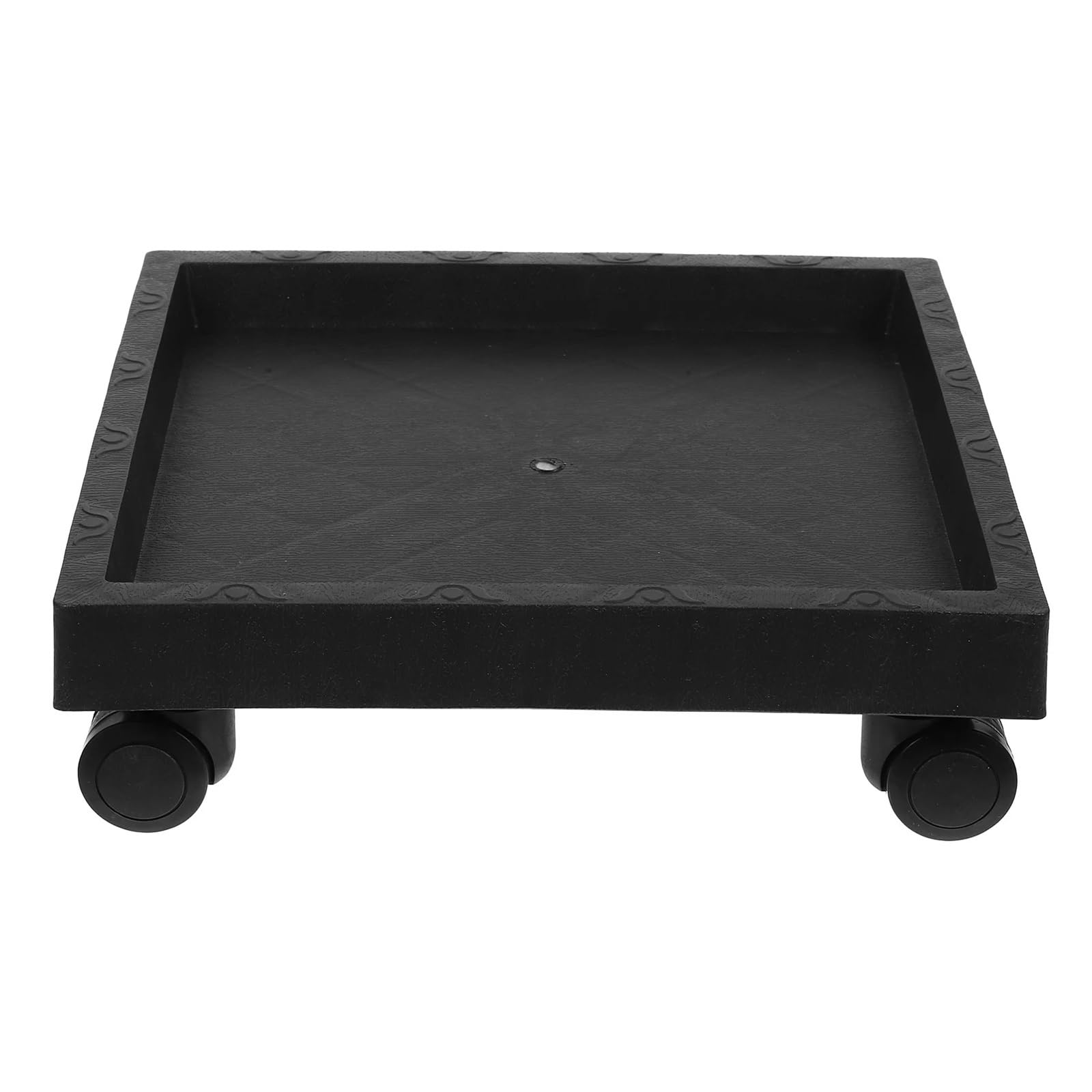 AMEEDA Pflanzenroller Gartenterrasse Blumentopf Pflanzenständer Tabletthalter mit Rädern(Black)