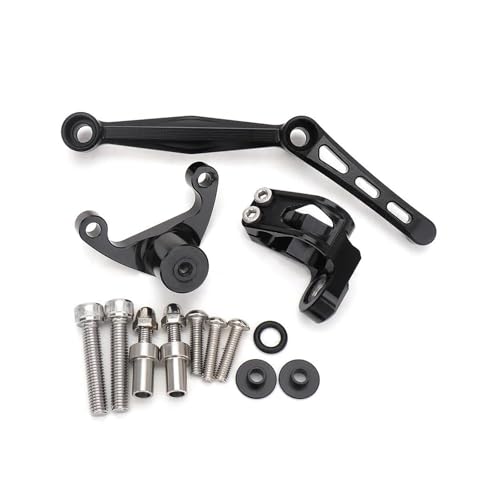 Dämpfer Lenkungsstabilisator Dämpfer Halterung Kit Montieren Unterstützung Motorrad Lenkung Stabilisator Für Ducati Für Monster 950 Für Monster 937 2021 2022 2023 CNC-Halterung(Black)