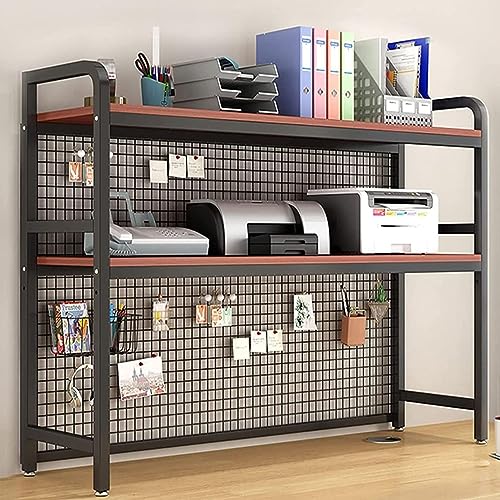 Erweiterbarer Desktop-Speicher-Organizer - Schmiedeeisernes Desktop-Bücherregal/Bücherschrank, Verstellbares Bücherregal-Ausstellungsregal, Gitter-Schreibtisch-Aufbewahrungsregal, Wohnzimmer-Metall-