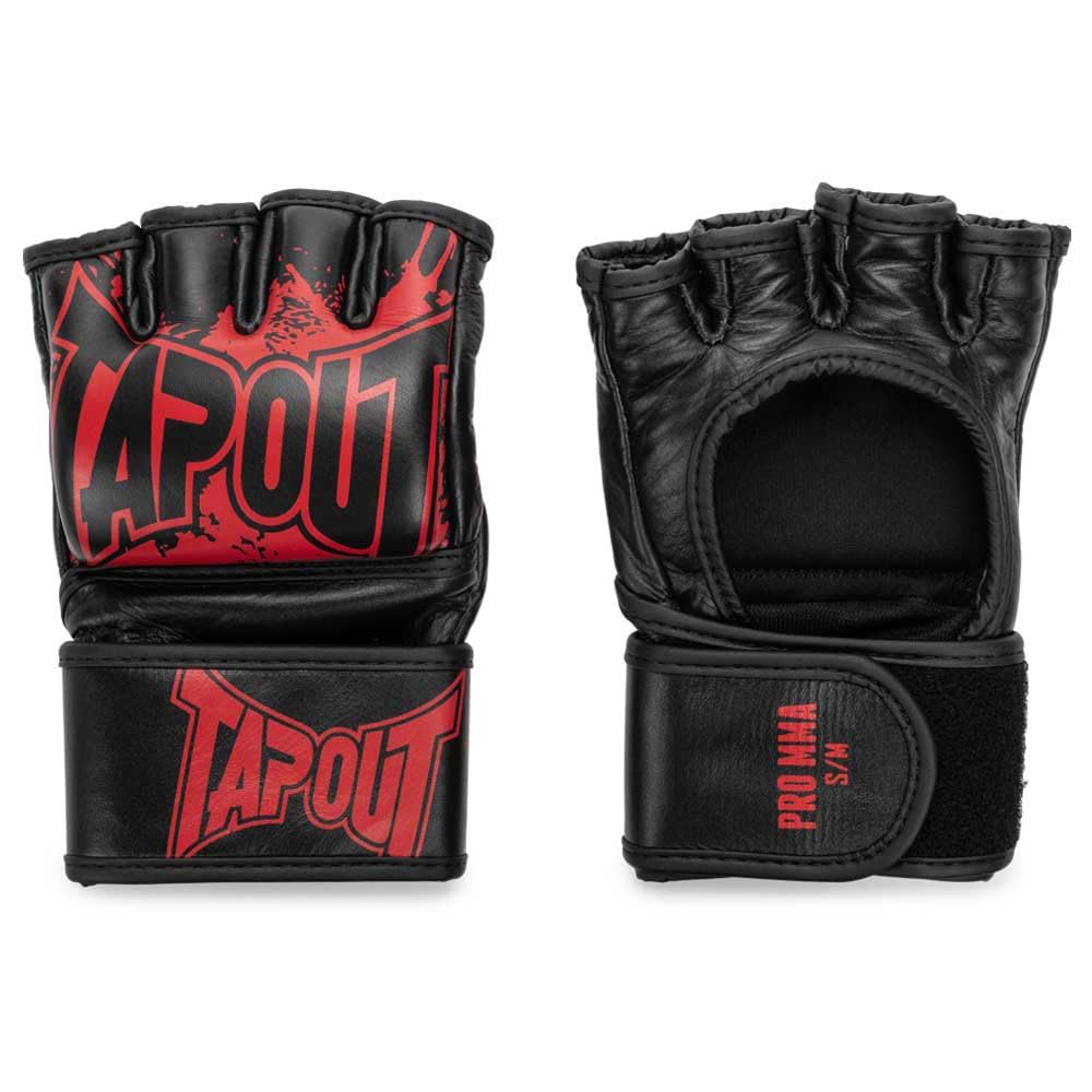 Tapout MMA Pro Fight Handschuhe aus Leder (1 Paar) PRO MMA, Black/Red, M, 960005