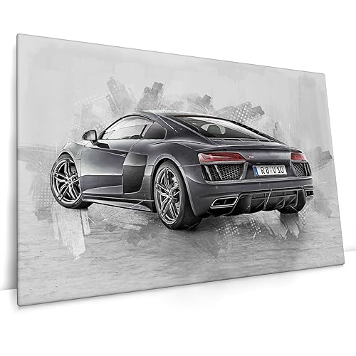 CanvasArts Audi R8 V10 - Leinwand Bild auf Keilrahmen - Wandbild Leinwandbild (60 x 40 cm, Leinwand auf Keilrahmen)