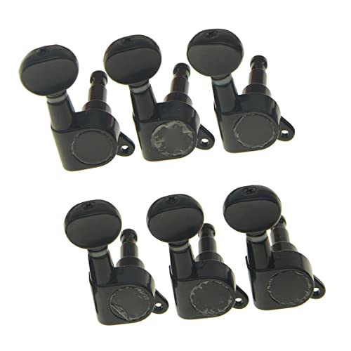 Mini Oval Button 6 Inline Post Guitar Tuners Gitarren-Stimmschlüssel Pegs Mechaniken Stimmgeräte Ersatzteile für gitarren (Color : 01)