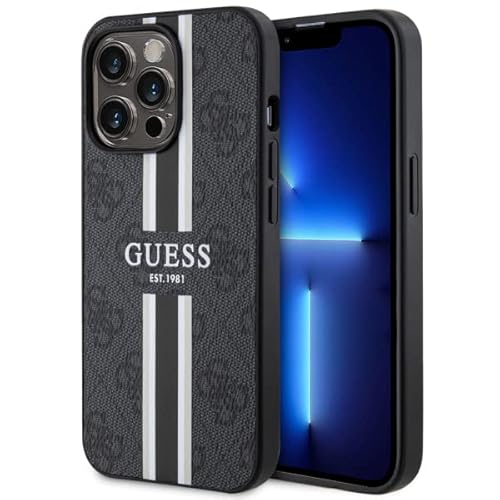 Guess GUHMP13XP4RPSK Hülle für iPhone 13 Pro Max 6,7" Schwarz hardcase 4G Printed Stripes