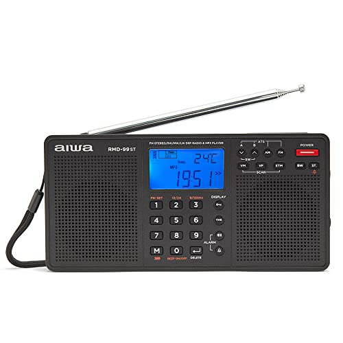 Aiwa RMD-99ST: Multiband-Radio, 4 Bänder, PLL-Tuner DSP FM Stereo/SW/MW/LW, SD-Kartenleser.