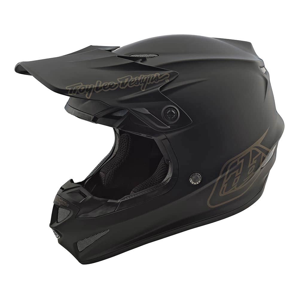 Troy Lee Designs SE4 PA Mono Motocross-Helm (Schwarz, XXL)