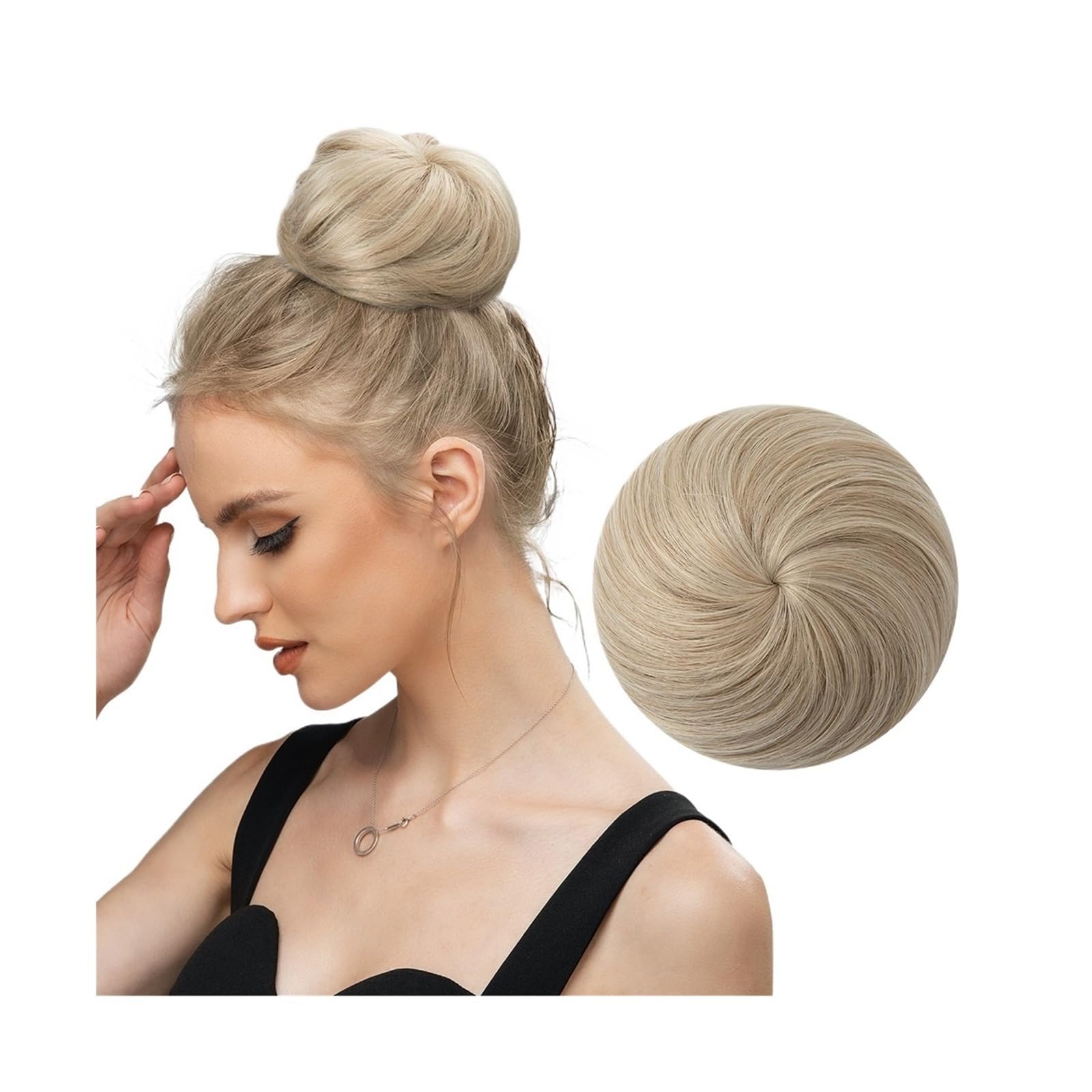 Haarteil Haargummi Synthetisches Haar, Dutt-Verlängerung, Clip-in-Haarteil, Kunsthaar-Schwanz, Donut, Kordelzug, Chignon, Haarteil, Hochsteckfrisur, Haarteil, Pferdeschwanz Haarverlängerung(16-88)