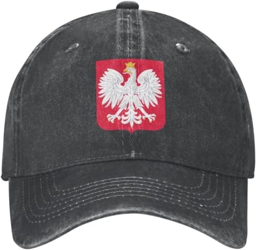 Baseballkappe Hiphop Sonnenhut klassisch Unisex Baumwolle Wappen von Polen Baseballkappe für Erwachsene verstellbar Papa-Hut Damen Herren Hip-Hop Snapback Geburtstagsgeschenke