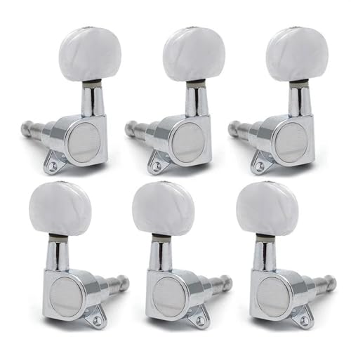 Chrome Oval Gitarre Tuning Nail Keys Stimmgerät E-Gitarre Mechanik (Color : 3R3L)