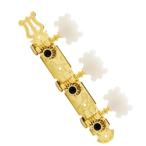 Strings Tuning Pegs Mechaniken Für Gitarre Klassische Folk-Gitarre mit Blumenkopf, Saiten-Twist-Kopfplatte, Stimmgerät, Gitarrenknopf-Teile (Color : 2)