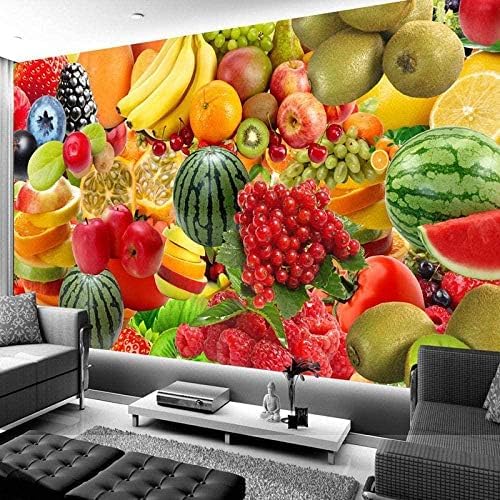 XLMING Obst Portrait Küche Obstladen 3D Tapeten Home Esszimmer Sofa Schlafzimmer Wohnzimmer TV Hintergrund-300cm×210cm